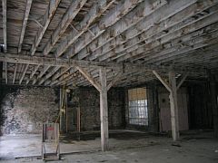 Early 20th century warehouse interior beams